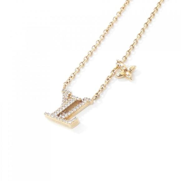 LOUIS VUITTON Necklace LV Iconic M00596 Gold Monogram Pendant LV Logo Icon Charm - Picture 3 of 6